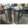 Image 1 : 2 S/S Trash Cans - 2 Times the Money