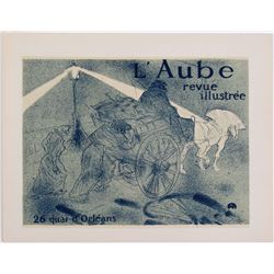 Vintage TOULOUSE-LAUTREC Litho Print L'AUBE