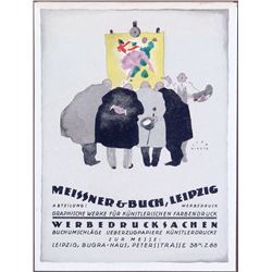 c1920s JUPP WIERTZ Litho - French Can Can Dancers