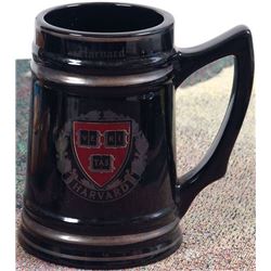 Vtg c1950-60s HARVARD Veritas Beer Stein Black/Silver