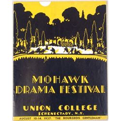 1937 Program Mohawk Drama Festival Burlesque Moliere