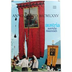 1975 AUSTRIA Travel Poster Saint Year ANNO SANTO MCMXXV