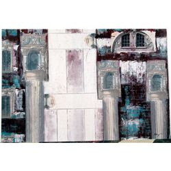 Original KAMY Mixed-Media Architectural Abstract