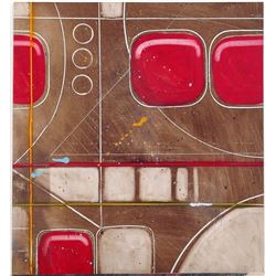 Original Painting Abstract Buttons on Control Panel