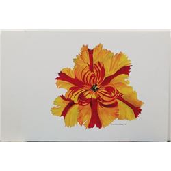 Original Silkscreen Floral Print by ANNIE LAURIE DODD