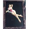 Image 2 : Framed Vtg 1940s DEVORSS Pin-Up Print Leggy Blonde