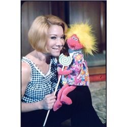 Vintage Color Transparency - Shari Lewis with Puppet