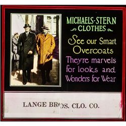 20s Lantern Advert Slide Michaels Stern Clothes NY Men