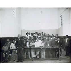 Old Photo Slide SOUTH AMERICA Kids in Primitive School