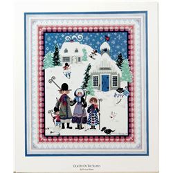 Whimsical Print OUR DAY ON THE SLOPES by Donna Moses - Signed and Numbered