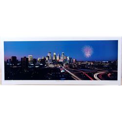 LARGE Panorama Photo Print Minneapolis Skyline at Dusk