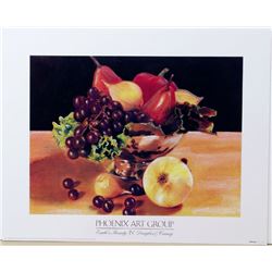 Litho EARTH'S BOUNTY IV by Douglas Carney Fruit Bowl