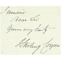 1860 Written Letter Playwright JOSEPH STIRLING COYNE