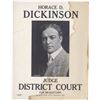 Image 1 : c1905 Election Poster JUDGE HORACE DICKINSON Minnesota