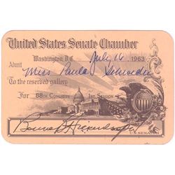 Orig 1963 BOURKE HICKENLOOPER Signed U.S. Senate Card