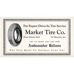 Old Blotter Ambassador Balloon Tire Market Tire Co MN