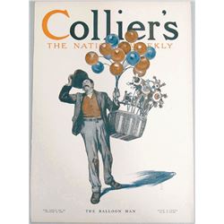 1907 COLLIER'S Cover 'The Balloon Man' by LEYENDECKER
