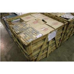 CRATE OF STONE MOSAIC TILE