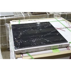 PALLET OF 24"X24" BLACK MARBLED PORCELAIN TILE