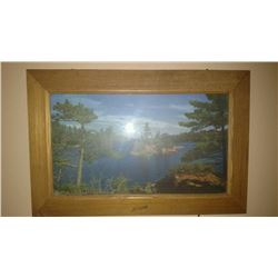 Hamms Framed Print-Island and Canoe