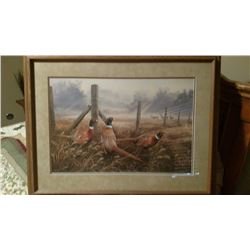 Rosemary Millette Meadow Mist Pheasants Print