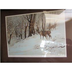 Terry Redlin Framed  &quot;Buck from the Fields&quot; signed