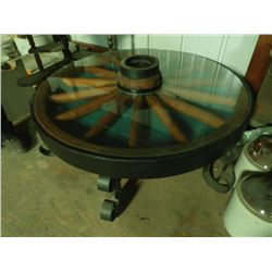 Custom Wood Spoke Wagon Wheel table