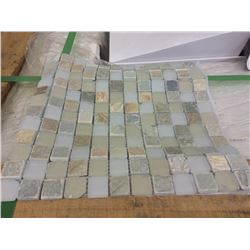 PALLET OF GREY STONE & GLASS MOSAIC 300 X 300 MM TILE