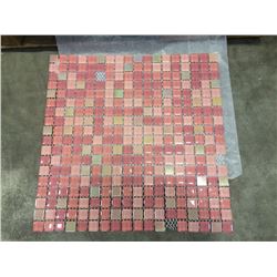 PALLET OF LARJ-11 GLASS & ROSE 300 X 300 MM MOSAIC TILE