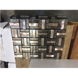 PALLET OF LAV-77 GLASS & COPPER 300 X 300 MM MOSAIC WALL TILE