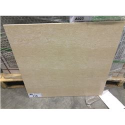 PALLET OF BEIGE MARBLED 300 X 600 MM PORCELAIN FLOOR TILE 512 SQ FT