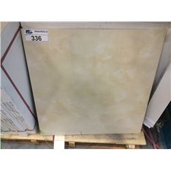 PALLET OF CREAM MARBLED 600 X 600 MM PORCELAIN FLOOR TILE 400 SQ FT