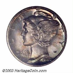 1942 10C PR68 NGC. Like the 1941 PR68 above, this piece is also at the threshold of technical per...