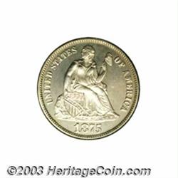 1875 10C Dime PR65 Cameo PCGS....