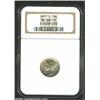 Image 1 : 1917-D 10C MS63 Full Bands NGC. Well struck and nearly mark free, the luster is too subdued for a...