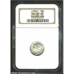 1930 10C MS65 Full Bands NGC. Some scattered charcoal toning is present on each side.<BR><I>From...