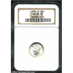 1934-D 10C MS65 Full Bands NGC....