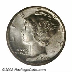 1945-D 10C MS68 Full Bands NGC. The luxurious, frosted surfaces are virtually perfect. One of the...