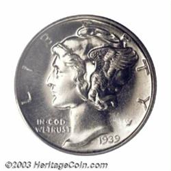 1939 10C PR68 PCGS. Ex: William Dominick Collection. A conditionally rare offering, both sides ar...