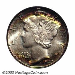 1940 10C PR68 PCGS. Ex: William Dominick Collection. The obverse displays rainbow peripheral irid...