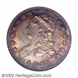 1815 25C MS66 NGC. B-1, the only known dies, R.1. Die State II. The Quarter is, quite possibly, t...