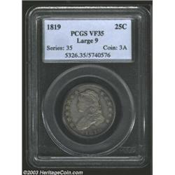 1819 25C Large 9 VF35 PCGS....