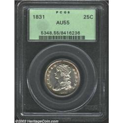 1831 25C Small Letters AU55 PCGS....