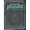 Image 1 : 1837 25C AU50 ICG. B-2, R.2. The peripheral olive colors complement the lavender patina in the ce...