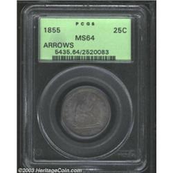 1855 25C Arrows MS64 PCGS....