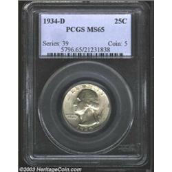 1934-D 25C MS65 PCGS....