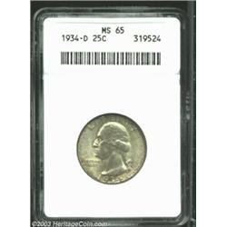 1934-D 25C MS65 ANACS....