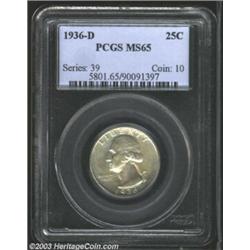 1936-D 25C MS65 PCGS....
