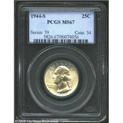 1944-S 25C MS67 PCGS....