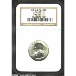 1950-D/S 25C MS64 NGC....